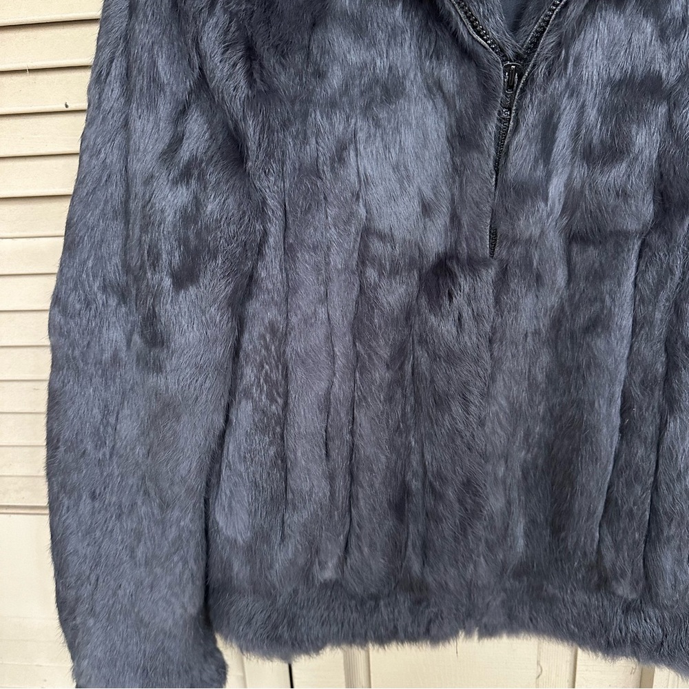 AUTHENTIC Luxurious Rabbit Fur Coat Size Small - Picture 3 of 9